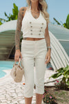 PANTALONE CAPRI LUMINA BIANCO