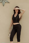 PANTALONE CAPRI LUMINA NERO