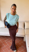 LONGUETTE POIS MARRONE
