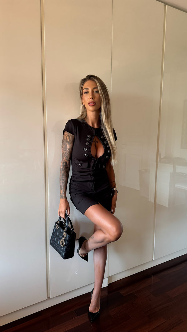 VESTITO SERENA NERO