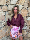 CAMICIA VELATA BORGOGNA