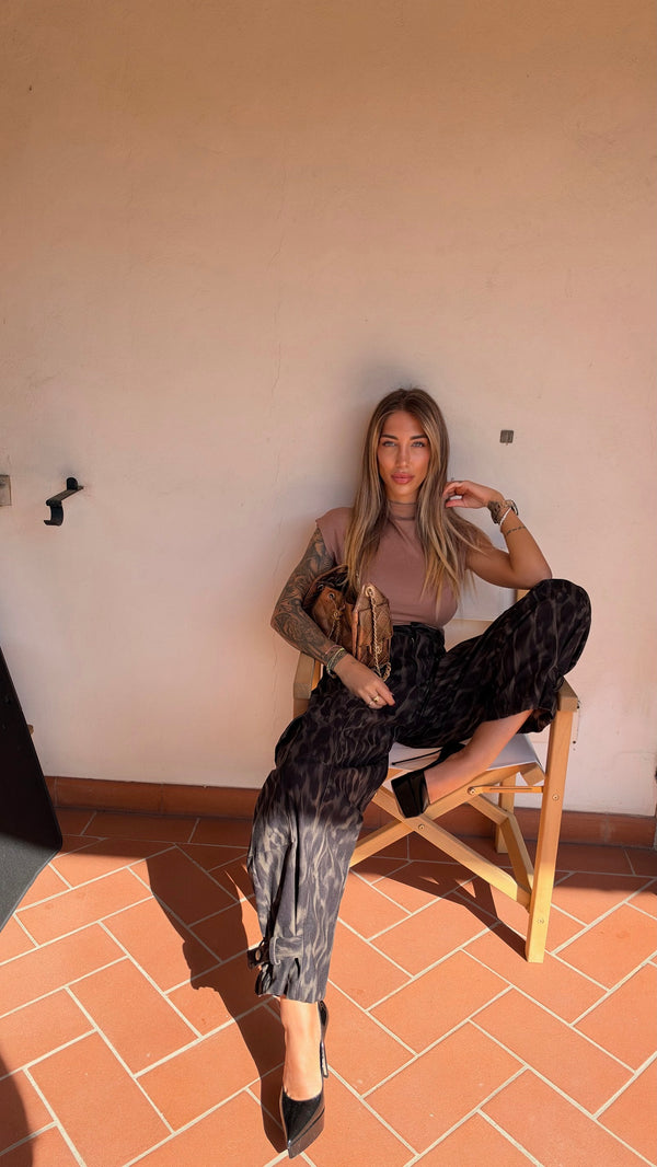 PANTALONE ANIMALIER CARGO