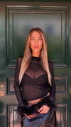 MAGLIA PIUME NERA