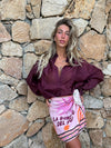 CAMICIA VELATA BORGOGNA
