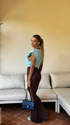 LONGUETTE POIS MARRONE