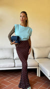 LONGUETTE POIS MARRONE