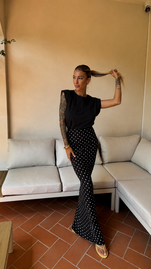MAGLIA SPALLINE NERA