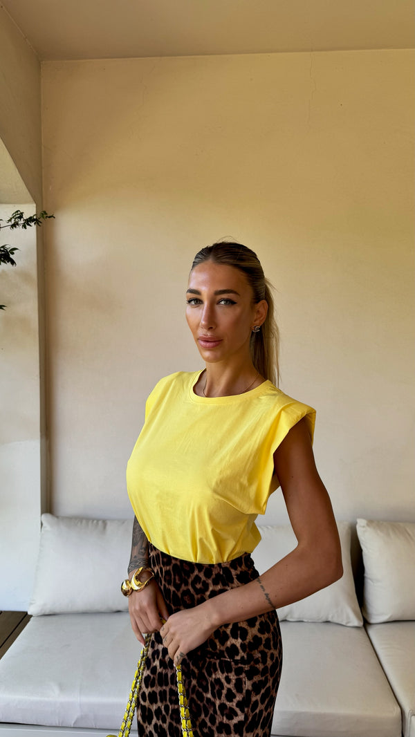 MAGLIA SPALLINA GIALLA
