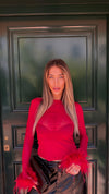 MAGLIA PIUME ROSSA