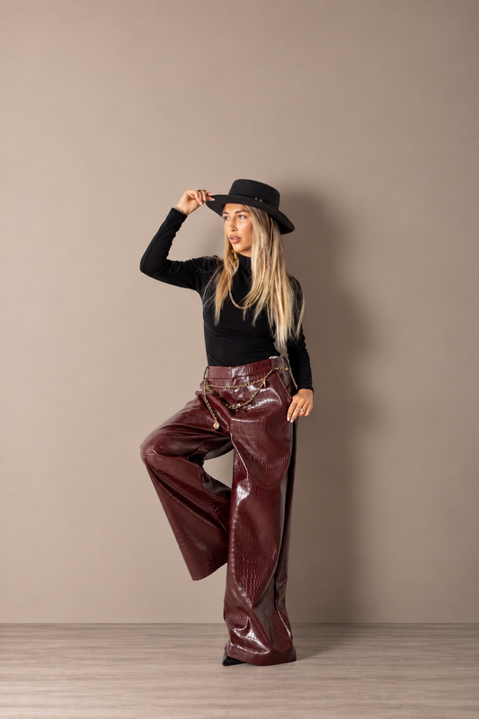 PANTALONE PITONATO by lumina bordeaux