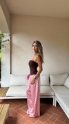 PANTALONE POIS ROSA