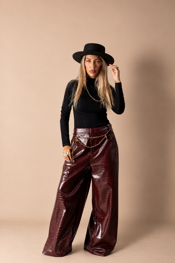 PANTALONE PITONATO by lumina bordeaux